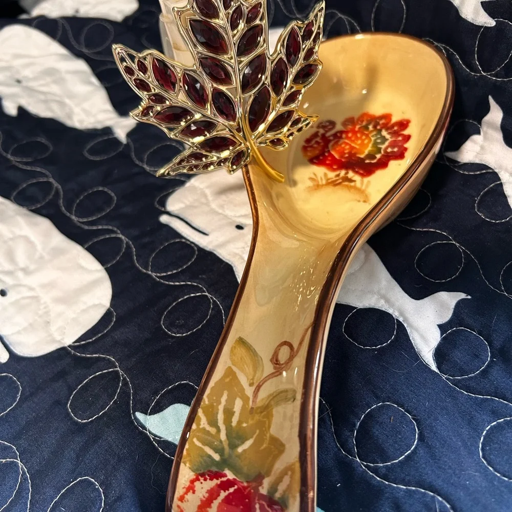 Thanksgiving bundle Ceramic Spoon Rest and BBW plug in